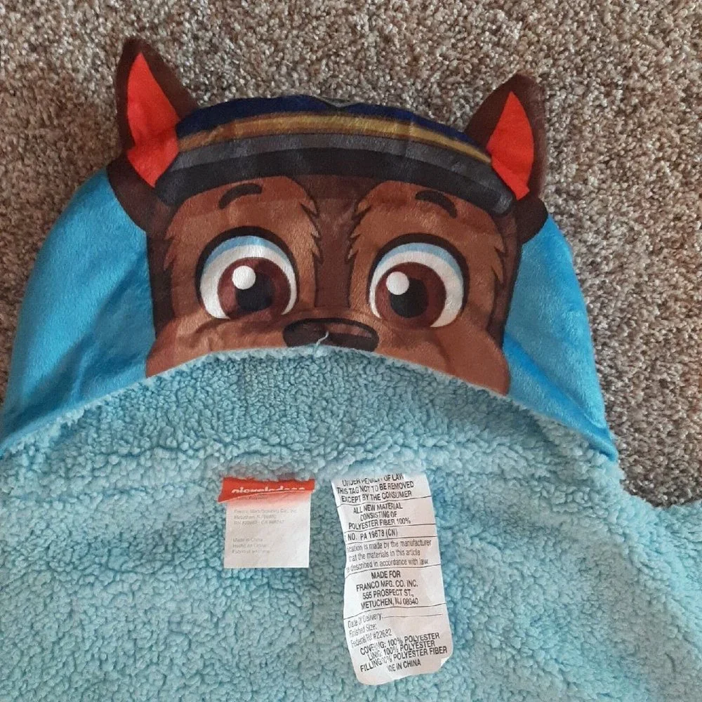 Kids Terry Hooded Towel Blanket Paw Patrol